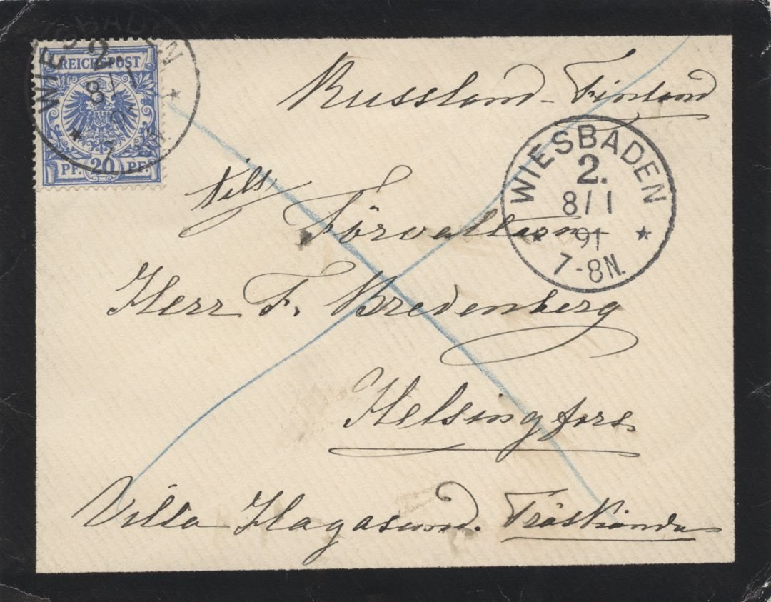 Envelope in the collection of Aurora Karamzin. Espoon Kaupunginmuseo, Finna.